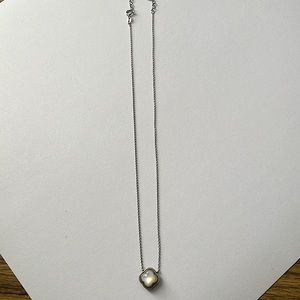 14 k and silver mother of pearl necklace, as is